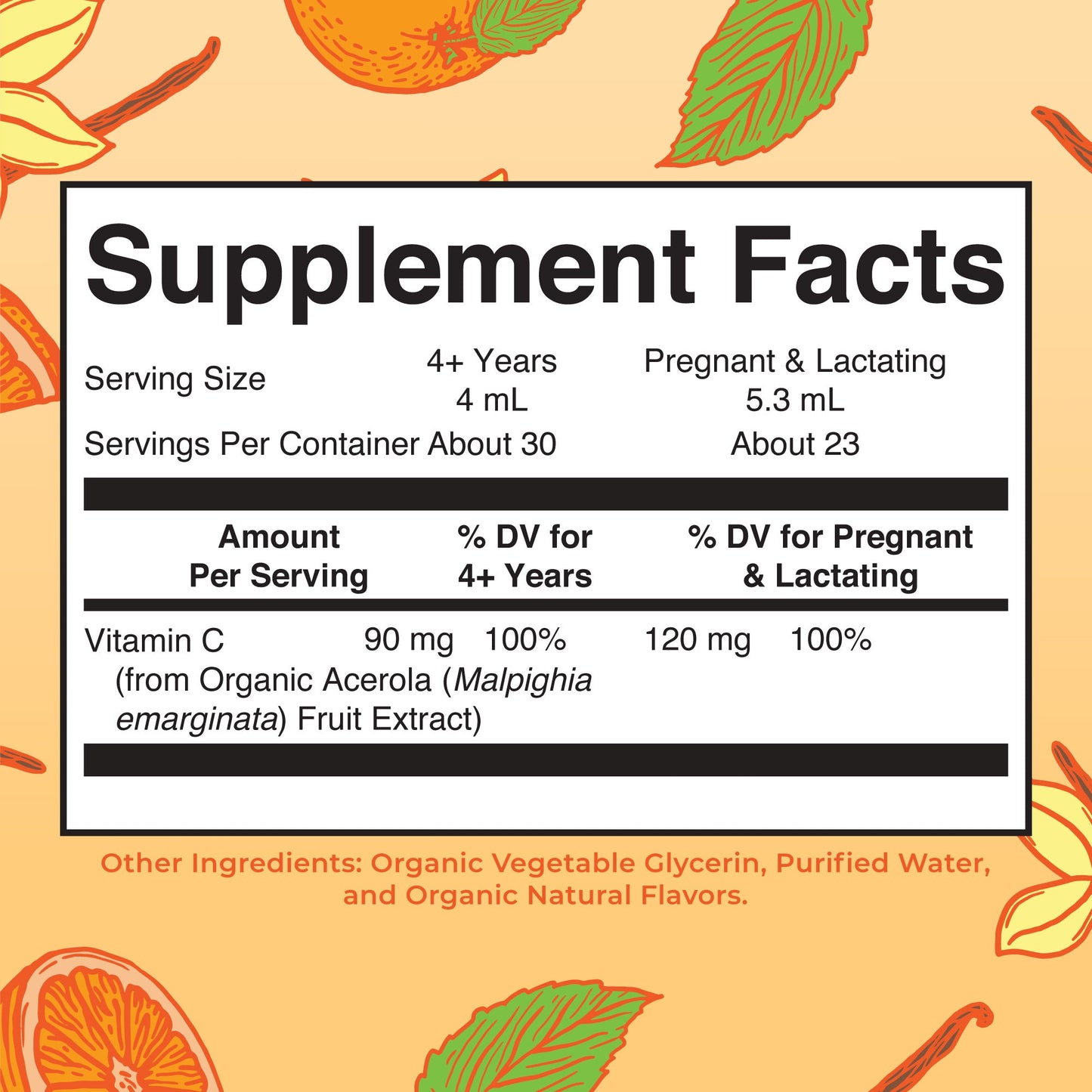 KIDRAX® Organic Vitamin C Liquid Drops