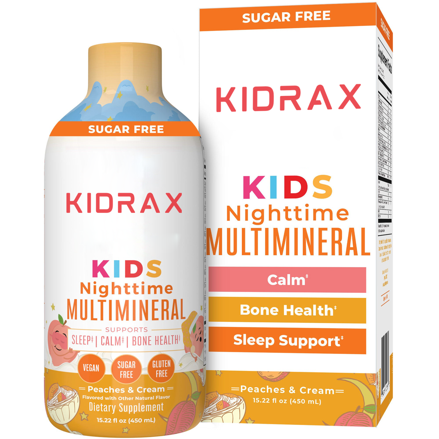 KIDRAX® Kids Liquid Nighttime Multimineral (Peaches & Cream)