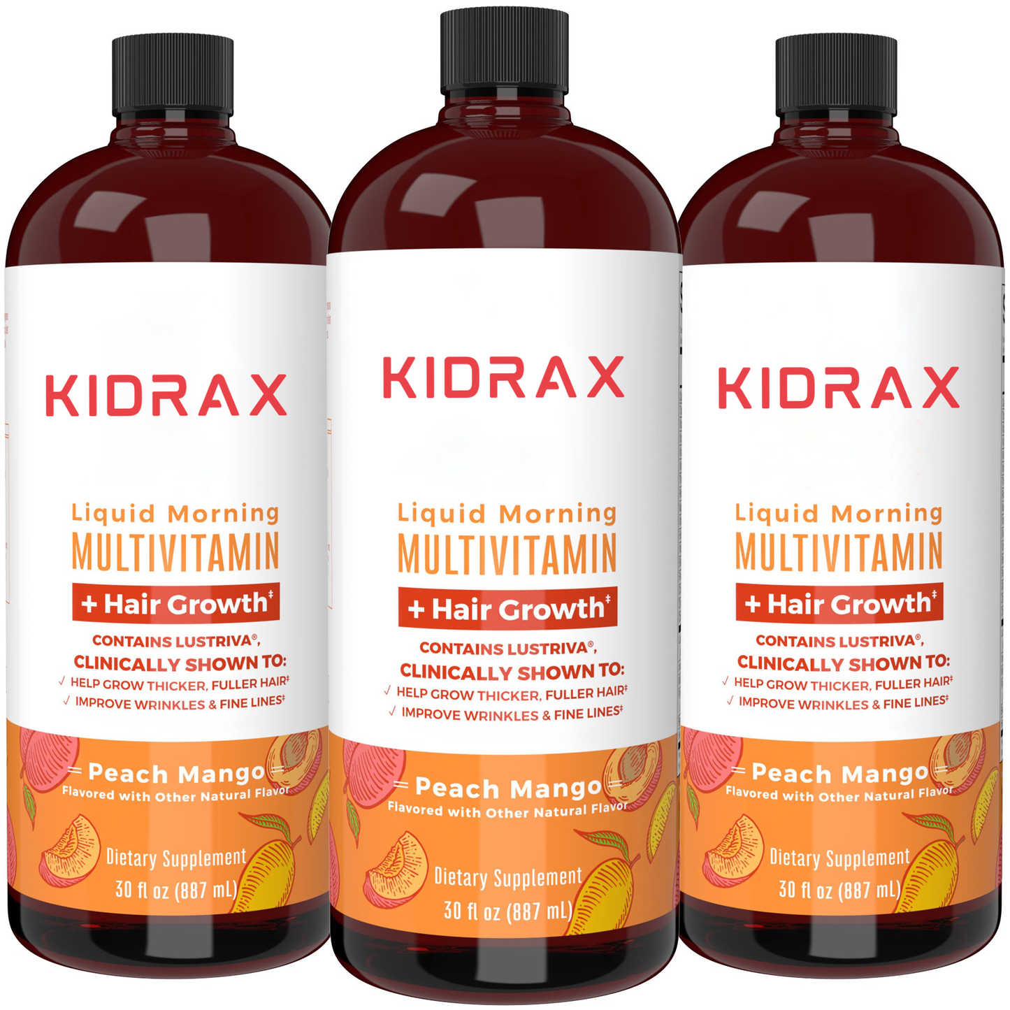 Liquid Morning Multivitamin + Hair Growth (3-Pack)
