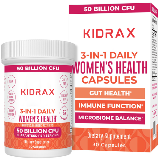 KIDRAX® 3-in-1 Daily Women's Health Capsules