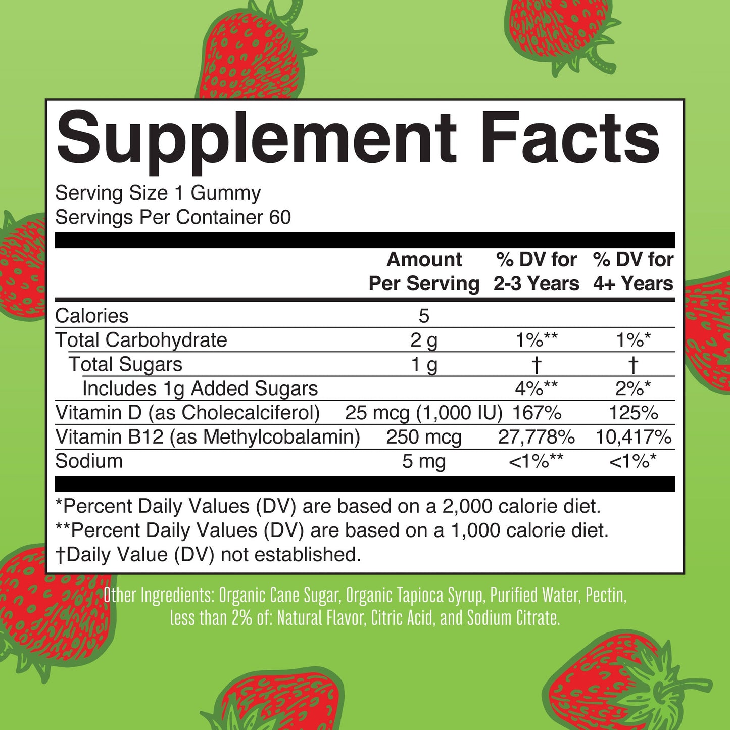 KIDRAX® D3 + B12 Gummies (Strawberry)