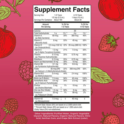 KIDRAX® Kids Liquid Morning Multivitamin (Apple Berry)
