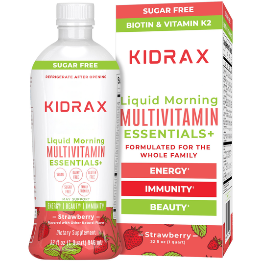 KIDRAX® Liquid Morning Multivitamin Essentials+ (Strawberry)